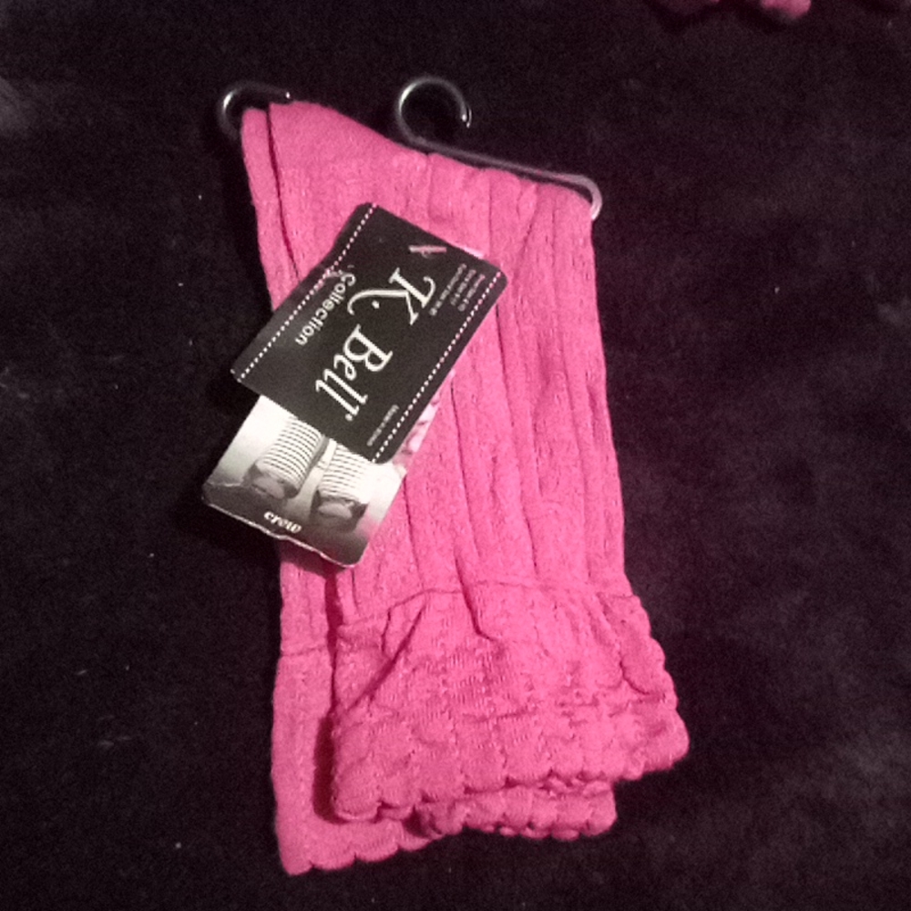 K. Bell socks fuchsia crew socks